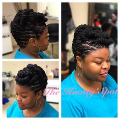 Loc Style Styled By: Maquita James Call (803)-237-1894 or Book a consultation online at: www.styleseat.com/theknottyspot  #dreadstyles #dreadlockstyles #theknottyspot #styles #masterloctician #locs #locstyles #twist #barrels #barreltwist #barreltwistupdo Pin Curl Loc Styles, Sisterlocks Updo, Sisterlocks Styles Updo, Hair Tea, Twisted Updo, Updo Styles, Protective Hairstyles For Natural Hair, Beautiful Dreadlocks