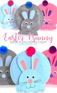 paper plate easter bunny crafts for kids to make and sell on etsyle com