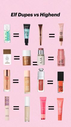 Elf Dupes vs Highend!!! #elf #dupesssss #elfdupes #summer2024 #ideas #Dupemakeup Best Elf Products, Elf Bars, Makeup Removal Tips, Preppy Phone, Elf Products, Preppy Phone Case, Girl Math, Sephora Skin Care