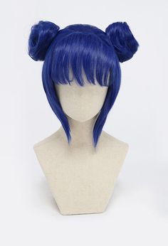 Women&apos;s Mew Mint Blue Double Buns Cosplay Party wig Short Blue Cosplay Wig, Blueberry Hair, Bun Extensions, Double Buns, Party Wig, Nothing But Flowers, Mint Blue, Character Outfits, Cosplay Wigs