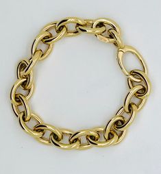 14kt Italian Yellow Gold  Curb Link Chain Bracelet with Large Oval connector  ❤ 14kt yellow gold ❤ Link Size: 17 x 10 mm ❤ Lock : Oval connector  in size. 14 x 9 mm ❤ Length : 7"  ❤Gold weight: 13 grams ❤Made in Italy In case of exchange there will be $30 exchange fee Oval Gold Chain Bracelet, Oval Cable Chain Bracelet In Yellow Gold, Gold Oval Bracelet With Polished Finish, Oval Yellow Gold Cable Chain Bracelet, Formal Oval Gold Bracelet With Cable Chain, Yellow Gold Oval Chain Bracelet, Everyday Oval Polished Bracelets, Gold Oval Cable Chain Bracelet, Classic Oval Cable Chain Bracelets