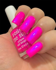 Gel Nails Neon, Nails 80s, Hot Pink Chrome, Color Fucsia, Chrome Nail Art, Canoga Park, Cosmetic Grade Glitter, Pink Chrome, Pink Polish