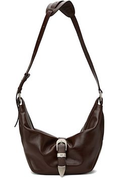 Marge Sherwood - Brown Belted Medium Bag Brown Shoulder Bag With Silver-tone Hardware, Luxury Brown Shoulder Bag With Buckle Closure, Brown Crossbody Shoulder Bag With Palladium Hardware, Brown Crossbody Hobo Bag With Silver-tone Hardware, Luxury Brown Shoulder Bag With Snap Closure, Chic Brown Hobo Bag With Silver-tone Hardware, Brown Shoulder Bag With Buckle Closure For Travel, Brown Leather Shoulder Bag With Buckle Closure, Brown Satchel Hobo Bag With Palladium Hardware