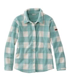 Women's Cozy Cottage Fleece, Shirt Print | Sweatshirts & Fleece at L.L.Bean Morning Walks, Women's Sweatshirts, Cozy Cottage, Womens Fleece, Collar And Cuff, L L Bean, Printed Sweatshirts, Shirt Print, Shirt Jacket