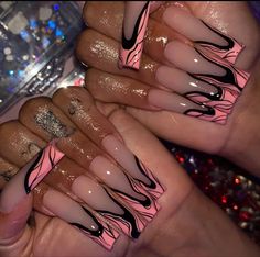 Colorful Nails Acrylic, Nail Goals, Exotic Nails, Long Acrylic