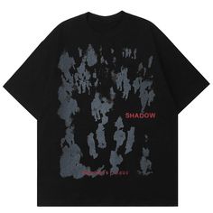 "Shadow" Unisex Men Women Streetwear Graphic T-Shirt Daulet Apparel Estilo Harajuku, T Shorts, Couple T-shirt, Streetwear Y2k, Loose Shorts, Style Streetwear, Loose Tops, Retro Tshirt