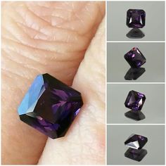 Untreated Violetish Purple Spinel. Square (Octagon) Cut. 2.20 ct. Beautiful gemstone for jewelry. This spinel moves betwen purple and violet color, depend on the light. Fine cutting. A must-have for spinel lovers. Perfect for a ring. Spinel Gemstone, Violet Color, Square Cut, Dark Purple, Pink Purple, Loose Gemstones, Lush, Violet, Gems