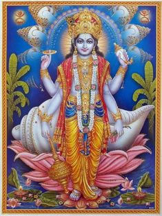 the hindu god is depicted in this painting