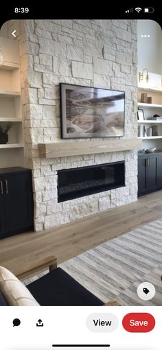 a living room filled with furniture and a flat screen tv mounted on the wall above a fireplace