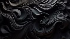 an abstract black and white background with wavy lines