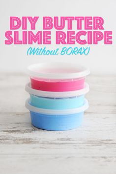 the diy butter slime recipe without borax is so easy to make