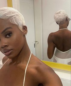 Low Burst Fade, Black Women Short Hair, Finger Waves Short Hair, Burst Fade, Short Shaved Hairstyles, Women Short Hair, Natural Hair Short Cuts, Short Hair Black, Short Hair Pixie Cuts