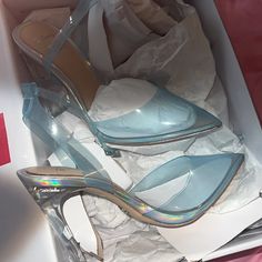 I Bought These When They Released But They Were Too Small. Size 6.5, Runs True To Size In My Opinion. Box Has Some Wear To It But Shoes Have Never Been Worn. One Of The Jelly Straps Is Scratched But It’s Not Noticeable. I Paid $110 For These Cinderella Heels, Aldo Heels, Gold High Heels, Color Block Heels, Sparkle Heels, Disney Cinderella, Floral Heels, Velvet Shoes, Strappy High Heels