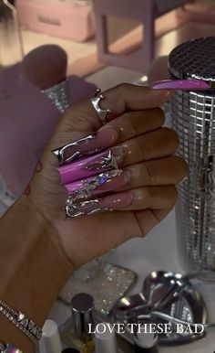 Xl Long Acrylic Nail Designs, Business Nails, Cute Nail