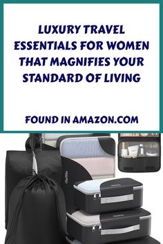 luggage with the words luxury travel essentials for women that magnifies your standard of living