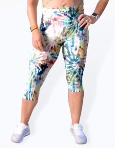 Give your thighs a colorful hug with these CAPRI leggings! The perfect in-between length. 17.5" inseam sits below the knee. There's also a key-sized pocket in the waistband for some added pizazz. Kali Fabric: Made of 4-way stretch 73% Polyester/27% Spandex blend. They are stretchy and supportive. Fit: High-rise elastic waistband and mid-compression feel make these Capris feel supportive. Many women size up from their usual size. Features: Wicking, quick-drying, anti-microbial, squat proof, pocke Warm Fuzzies, Sweat Stains, Purple Jacket, In Between, Compression Leggings, Squat Proof, Jogger Set, Capri Leggings, Cropped Leggings