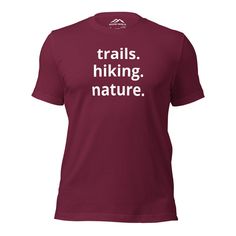 Trails Sporty Short Sleeve T-shirt For Hiking, Graphic Tee For Outdoor Activities With Moisture-wicking, Outdoor Graphic Tee With Moisture-wicking, Functional Crew Neck T-shirt For Outdoor Activities, Moisture-wicking Graphic Tee For Outdoor Activities, Graphic Tee With Moisture-wicking For Outdoor, Moisture-wicking Graphic Tee For Outdoor, Reconnect With Nature, Nature Tees