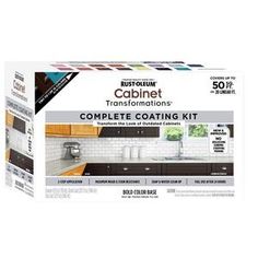 Rust-Oleum Cabinet Transformations Complete Coating Kit upgrades the look and appearance of worn cabinets. This new and improved formula requires no de-glossing  sanding  stripping or priming. Perfect for kitchen cabinets  bathroom vanities and furniture. Painting Cabinets Diy, Kitchen Cabinet Paint, Color Cabinet, Countertop Kit, Cabinet Transformations, Beyond Paint, Cabinet Refinishing, Used Cabinets, Cabinet Paint