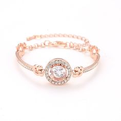 Ladies all-match simple temperament zircon bracelet. material: alloy Cubic Zirconia Bracelet, Crystal Bangle, Wedding Party Jewelry, Opal Bracelet, Birthday Jewelry Gift, Rhinestone Bracelet, Wedding Bracelet, Gold Fashion, Metal Bracelets