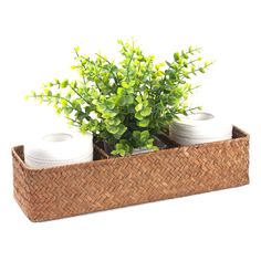 PRICES MAY VARY. 【Size】16.5x5.7x3.5 inch (42 x 14.5 x 9 cm). This bathroom basket is designed with 3 storage compartments, help you classify different items, committed to clutter-free and organized for your shelves or countertops.You can place different types of items in each compartment according to your personal needs.And don't have to worry about them getting mixed up 【Multiple-use】This toilet tank basket is great and big enough for storing toilet paper rolls, scented candles, mason jars, etc Toilet Tank Basket, Toilet Basket, Small Bathroom Organization Ideas, Toilet Paper Basket, Paper Basket Weaving, Basket For Kitchen, Basket Bathroom, Seagrass Storage Baskets, Tidy Bathroom