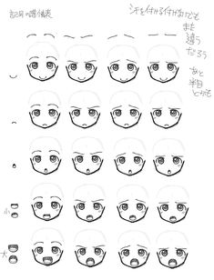 an anime character's face is shown with different facial expressions and the words in chinese