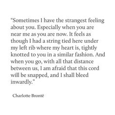 a quote from charlotte brontel about feelings