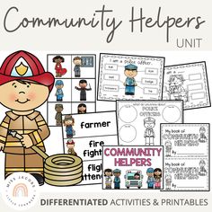 Community Helpers Unit - Miss Jacobs Little Learners Community Helpers Mini Book, Community Helpers Unit, Fire Prevention Week, Creative Writing Activities, Animal Movement, Rhyming Activities, Community Helper, Interactive Whiteboard, 20 Questions