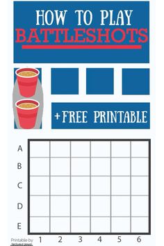 how to play battleships and free printable game for the kids with pictures on it