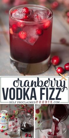 Cranberry Fizz, Cranberry Drinks, Fizz Cocktail, Coctails Recipes, Cranberry Vodka, Thanksgiving Drinks, Cranberry Cocktail, Boozy Drinks