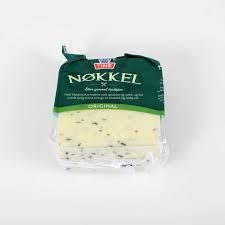 a bag of nockel cheese sitting on top of a white table