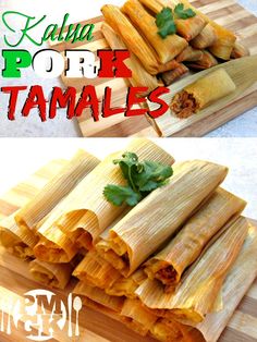 tamales are stuffed with meat and garnished with cilantro