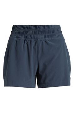 Move with ease throughout your day in these sporty shorts cut from stretch fabric with UPF sun protection 3 1/2" inseam Elastic waist UPF 50+ sun protection Partially lined 86% polyester, 14% spandex Machine wash, line dry Imported Nylon Athleisure Shorts With Comfort Waistband, Athleisure Nylon Shorts With Comfort Waistband, Athleisure Shorts With Elastic Waistband For Outdoor Activities, Athleisure Shorts With Elastic Waistband For Outdoor, Summer Moisture-wicking Short Length Activewear, Go-dry Summer Shorts, Summer Go-dry Shorts, Summer Workout Nylon Shorts, Athleisure Athletic Shorts With Upf 50+ For Sports