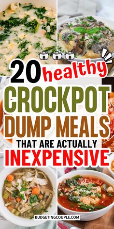 Cheap and Healthy Crockpot Recipes: healthy dinner meals on a budget, Really inexpensive meals, high protein dinner recipe Healthy Freezer Dump Meals, Cheap Fall Meals, Easy Healthy Fall Dinner, Crockpot Meals On A Budget, Easy Crockpot Meal Prep, Sunday Crockpot Meals, Crockpot Meals For A Crowd, Protein Slow Cooker Recipes, Sunday Crockpot