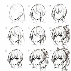 how to draw anime hair step by step with pictures for beginners and advanced students