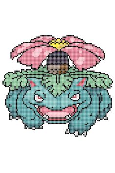 Venusaur Pixel Perler Fuse Bead Pattern Pokemon Pattern