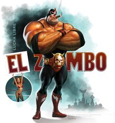 El Zombo by Loopydave.deviantart.com on @deviantART Denis Zilber, Digital Sculpture, Digital Paintings, Painting People, Body Builder, Comic Books Art, Character Illustration, Character Concept