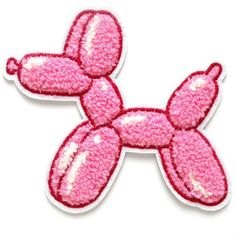 an image of a pink dog shaped object on a white background with space for text