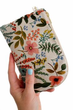 Wildflower Canvas Everyday Essential Oil Pouch with Compartments - Modern Makerie Versatile Daily Use Organizer With Zipper Pouch, Daily Use Zipper Pouch Organizers, Everyday Zipper Pouch Organizer, Portable Pouch Organizers, Everyday Use Pouch Organizer With Zipper, Everyday Use Organizer Pouch With Zipper, Portable Everyday Organizer Pouch, Portable Everyday Organizers In Pouch Shape, Multicolor Portable Cosmetic Bag For Everyday