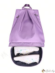 BirdinBag - Portable Purple Gym Bag with Wet/Dry Pocket - Ideal for Sports and Fitness Enthusiasts Gym Backpack, Swimming Bag, Outdoor Bag, Purple Pattern, Wet Bag, Travel Workout, Backpack Sport, Men's Backpack, Sport Bag