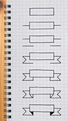 a notebook with some lines drawn on it