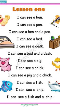 an english worksheet with pictures of animals, fish and other things in it