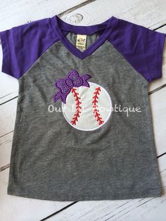 Raglan Baseball Bow Shirt Personalized Shirt by OurLilBowtique Cotton Baseball Jersey With Short Sleeves For Fans, Cotton Short Sleeve Baseball Jersey For Fans, Team Spirit Cotton Baseball Jersey For Baseball Season, Cotton Baseball Jersey For Team Spirit, Cotton Baseball Team Jersey, School Spirit Short Sleeve Baseball Jersey For Game Day, School Spirit Baseball Jersey For Game Day, Game Day School Spirit Short Sleeve Baseball Jersey, School Spirit Baseball Jersey For Baseball Season