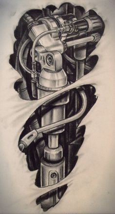 a drawing of a machine that is in the shape of a heart and has been drawn on