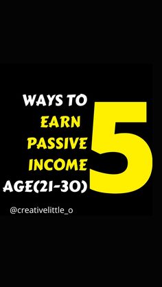 the words 5 ways to earn passive income