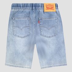 Your kid will take on warmer days in classic style with these Skinny-Fit Jean Shorts from Levi's®. Designed in a solid hue, these skinny-fit jean shorts are made from a soft cotton blend with a touch of spandex for all-day stretchy comfort. They feature a regular rise, classic fit and fly hook and zipper closure, and the at-knee length helps keep their legs cool and comfy wherever their day takes them. Casual Blue Pull-on Shorts, Casual Solid Denim Shorts, Levi's Casual Denim Blue Bottoms, Casual Levi's Denim Blue Bottoms, Levi's Straight Leg Casual Shorts, Fabric Tape, Pair Of Pants, Body Measurements, Shoe Laces