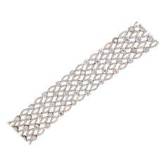 A brand new diamond bracelet in 18 karat gold. The total diamond weight is 8.49 carats and total bracelet weight is 38.36 grams. Formal Diamond Bracelet With Cubic Zirconia, Expensive Diamond, Rose Gold White, Diamond Gold, Tennis Bracelet, Gold Jewellery, Gold Rose, Diamond Bracelet, Diamond Jewelry