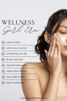 Click to read the blog post to enter your wellness girl era! 15 Simple ways to start your self-care journey. Wellness Girl, Miracle Morning, Mel Robbins, Creating A Vision Board, Self Help Books, Self Care Activities, How To Wake Up Early, Self Care Routine, Do You Feel