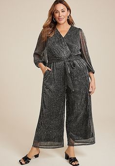 Plus Size Plisse Wide Leg Jumpsuit | maurices Plisse Fabric, Wide Leg Jumpsuit, Wide Leg Jeans