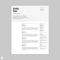 a clean and modern resume template with no work done on it, but the cover letter is