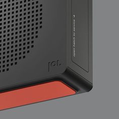 an image of a black and red computer case